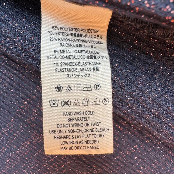 Free People We The Free Ribbed Sparkly Cardigan Duster Lightweight Long Sweater - Picture 11 of 14